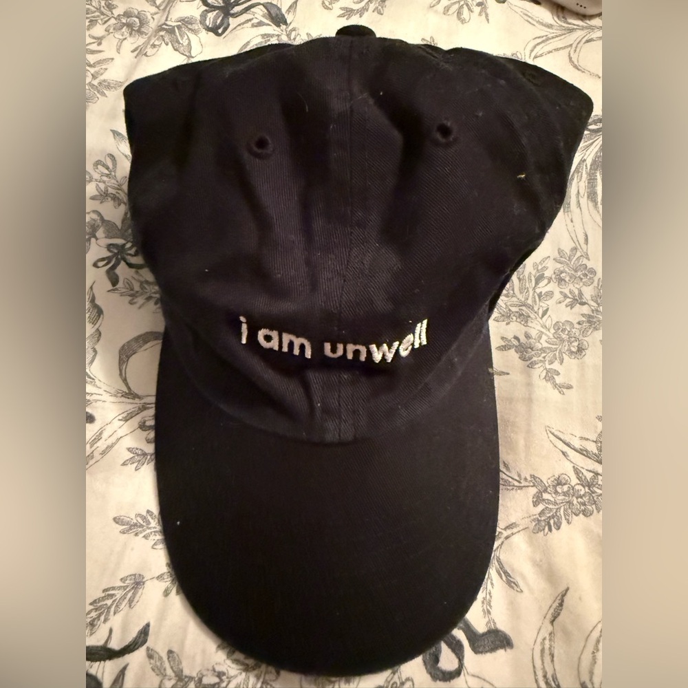 Black Embroidered Cap